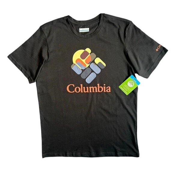 Columbia Men's Rapid Ridge Graphic Tee Organic Cotton Black Sizes Med/Large/XXL - Picture 1 of 6